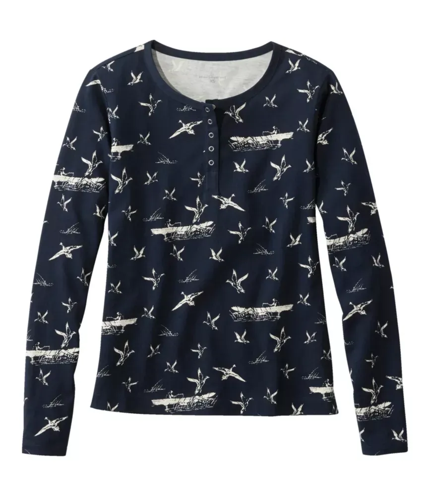 Damas Signature Rangeley bomull T-shirt, Henley