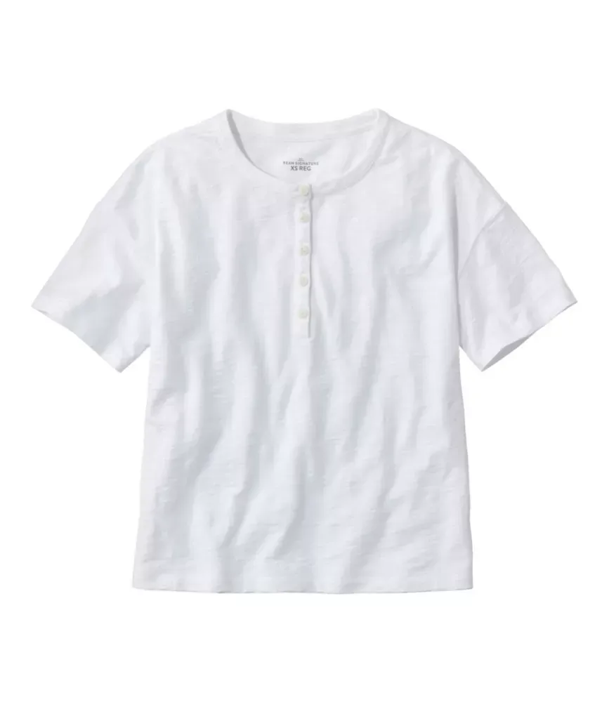 Damas Signature Slub T-shirt, kortärmad henley