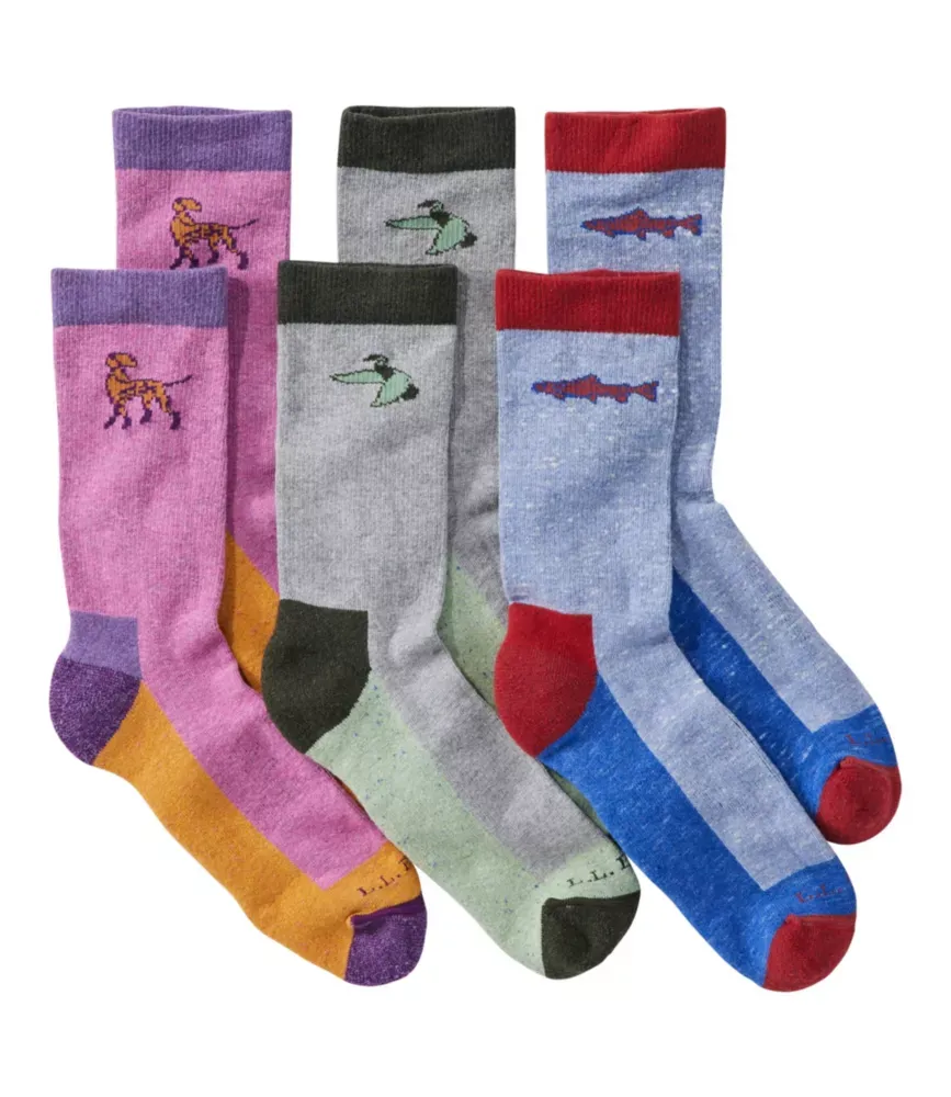 Vuxnas Wicked Soft bomullssockar djurpresent, 3-pack