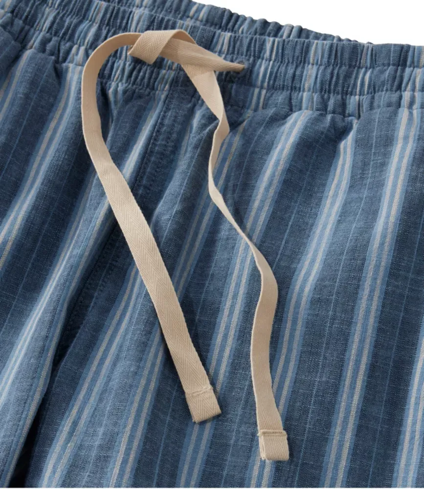 Damas Lakewashed Pull-On Chinos, Mid-Rise Tapered-Leg Chambray Knäppåsbyxor