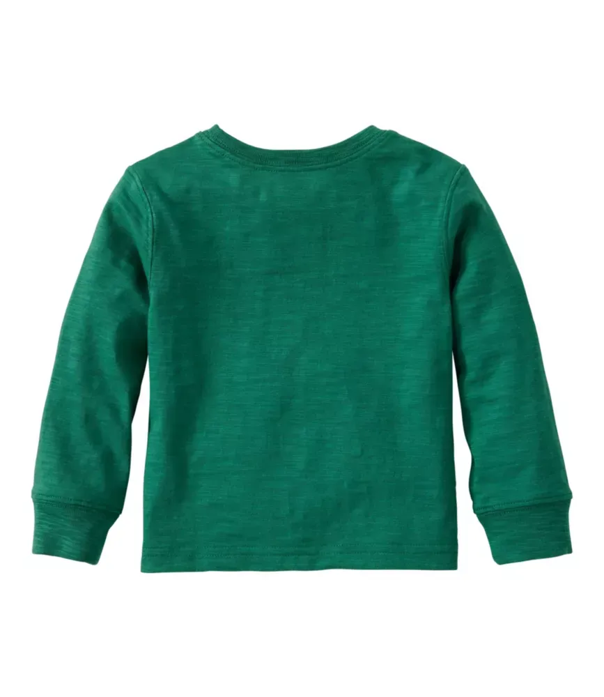 Grafisk T-shirt för spädbarn och små barn, långärmsig med glödande i mörker