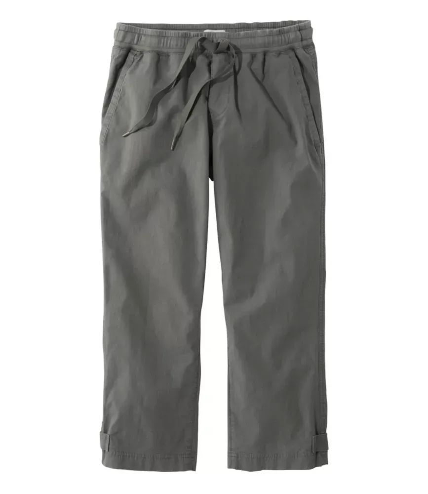 Damers stretch ripstop pull-on-capribyxor, slankben