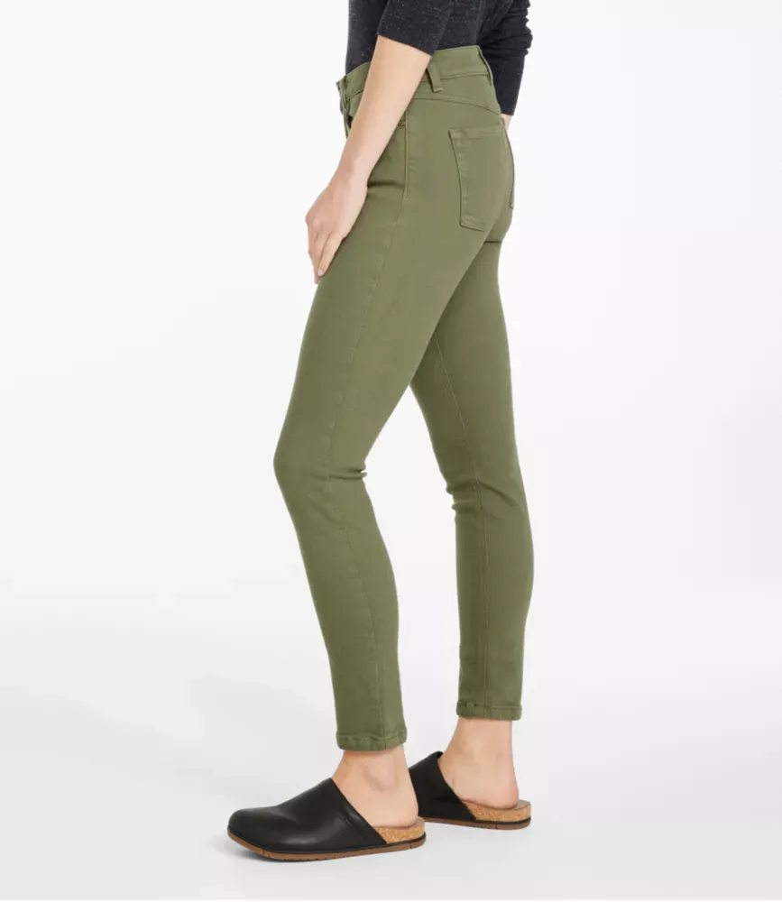 Damers BeanFlex®-jeans, hög midja, slank ben, ankellång färg