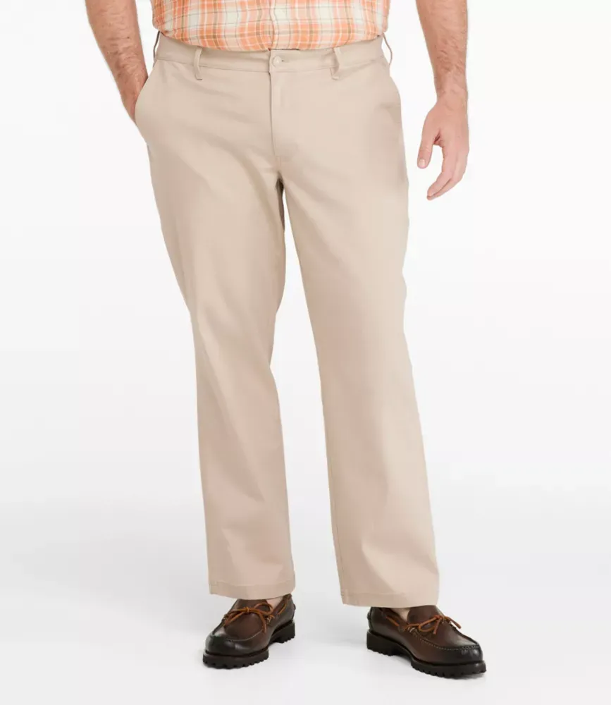 Herrarnas BeanFlex® Performance Canvasbyxor, Chinos, Standardpassning, Rät ben