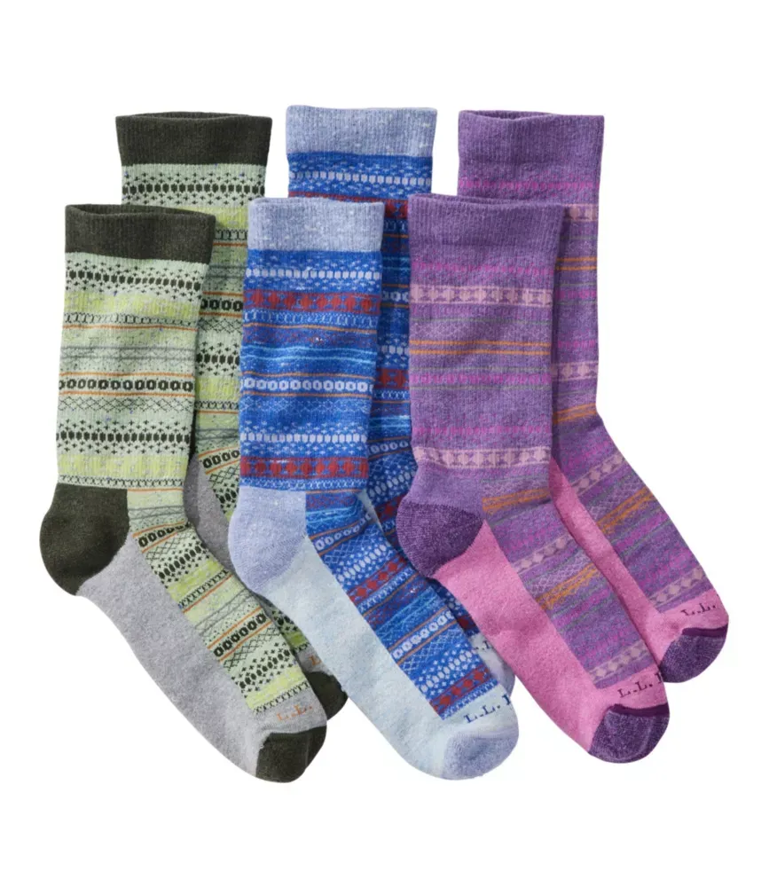 Vuxnas Wicked Soft bomullstrumpor Fair Isle-gåvauppsättning, 3-pack