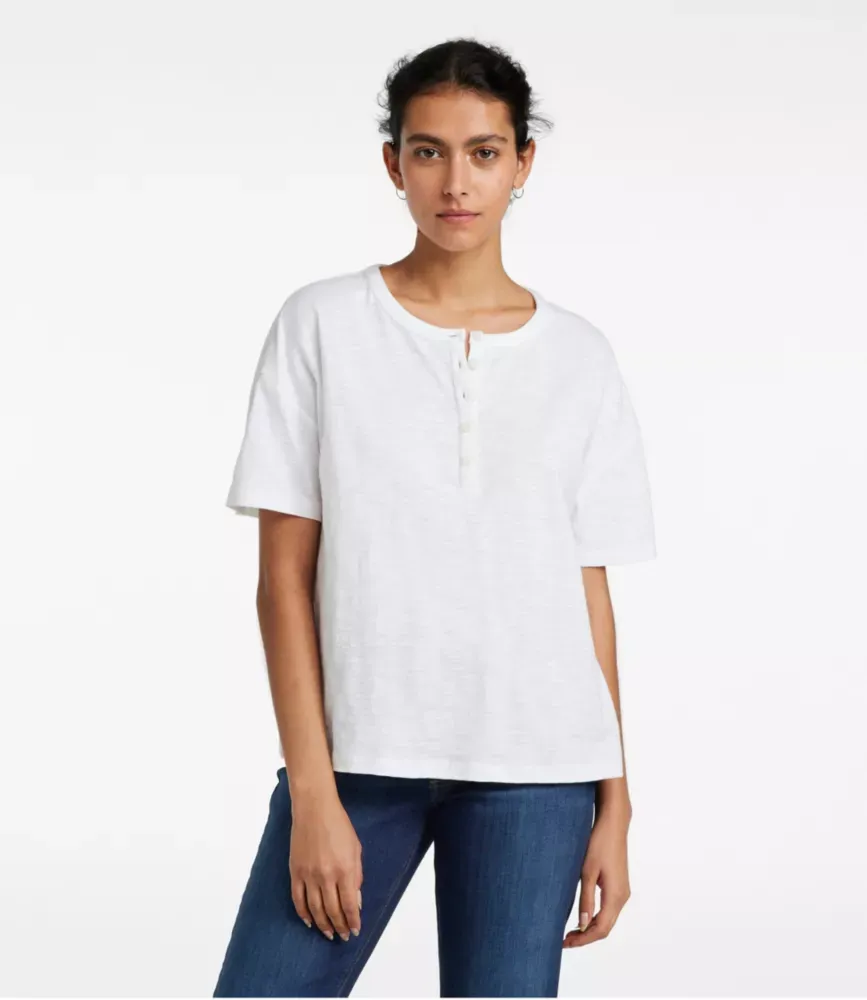Damas Signature Slub T-shirt, kortärmad henley