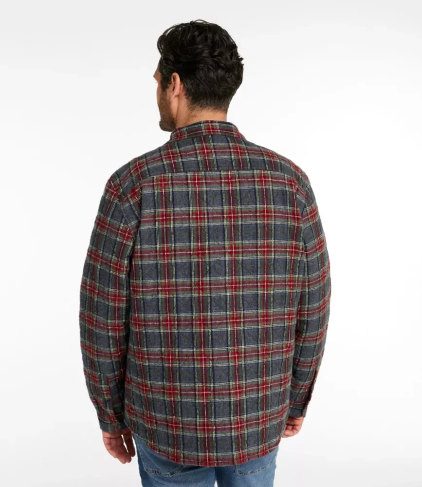 Mans kvistad skotsk plaid flanellskjorta