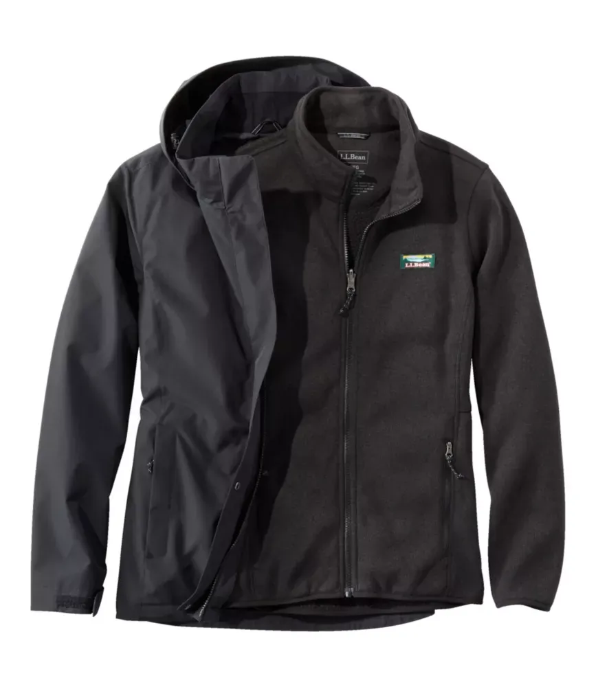 Damas L.L.Bean tröjflanell 3-i-1 jacka
