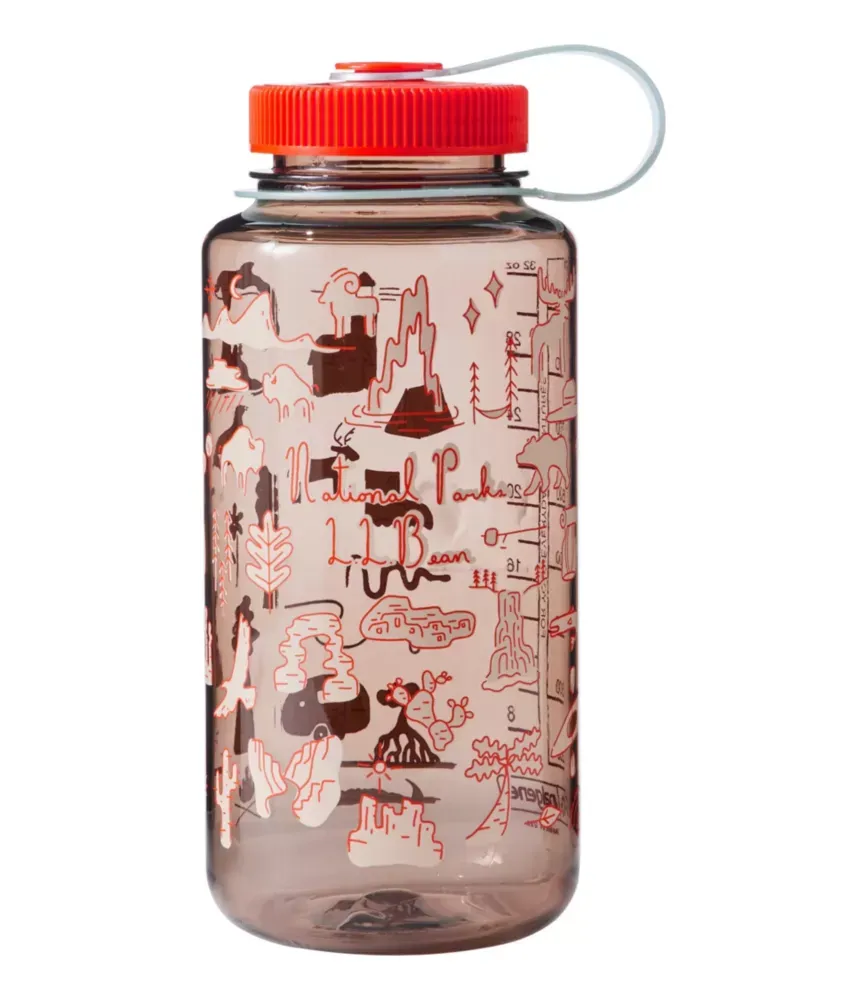 Nalgene Sustain Wide Mouth-vattenflaska med nationalparklogotyp, 32 oz.