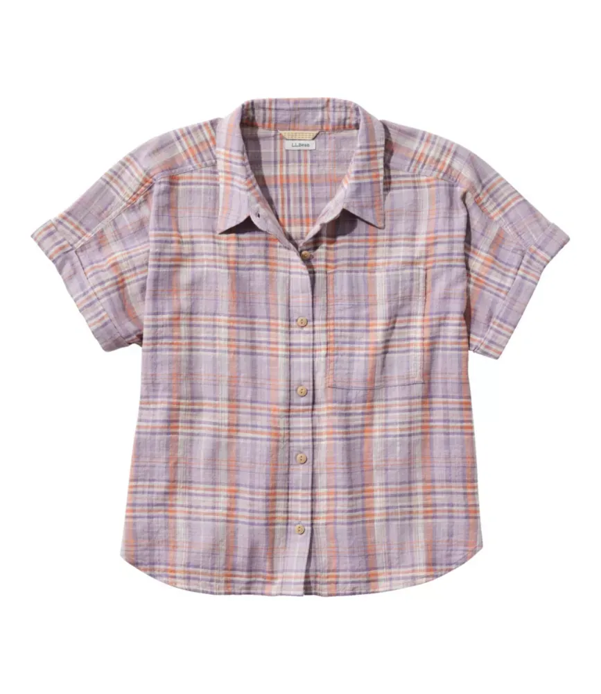 Damklick L.L.Bean Day Breeze-tröja, kortärmad knappförsen