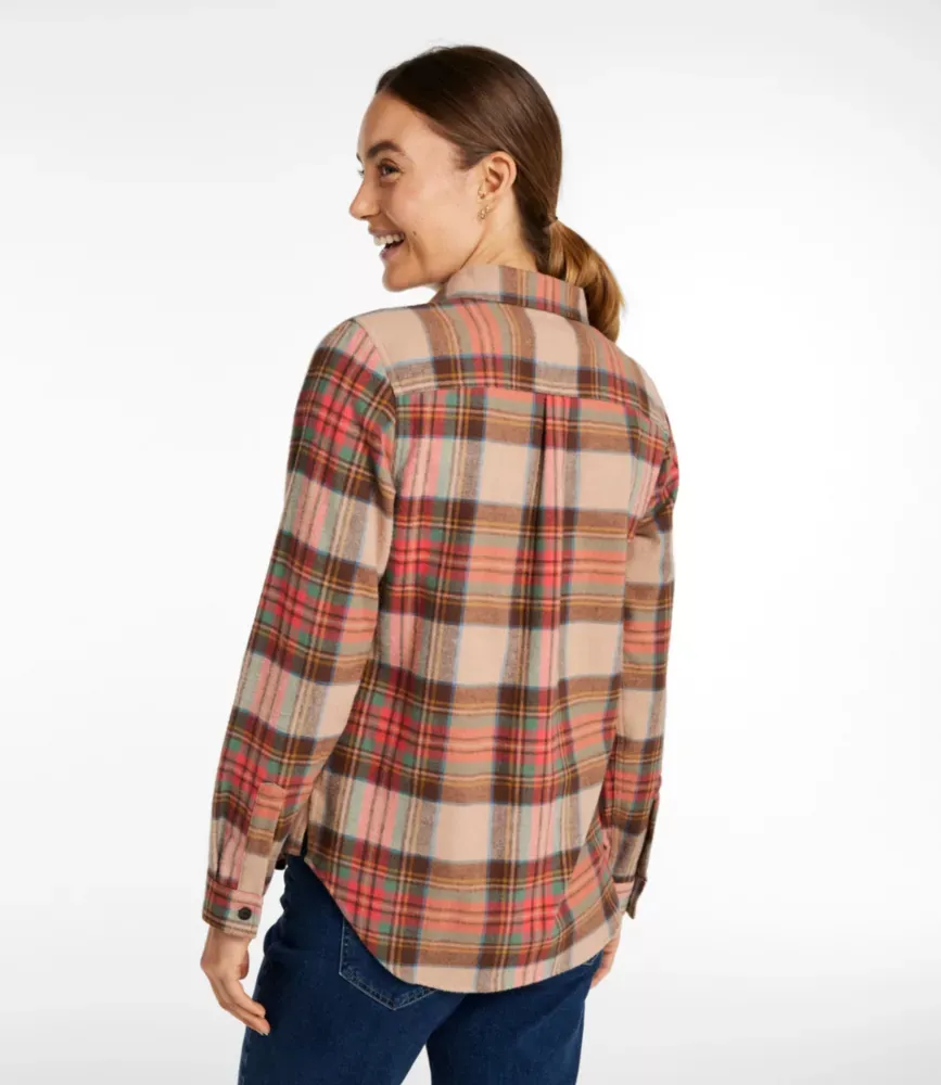 Damas Scotch Plaid flanellskjorta, kvartszip