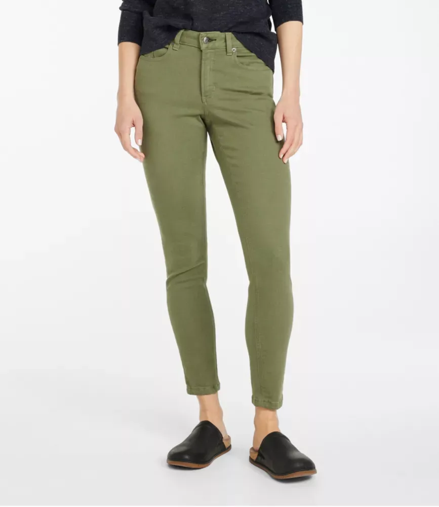Damers BeanFlex®-jeans, hög midja, slank ben, ankellång färg