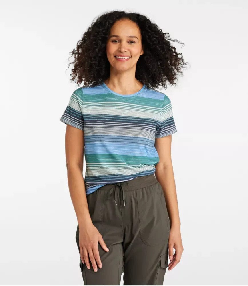 Damers daglig SunSmart® T-shirt, kortärmad streck