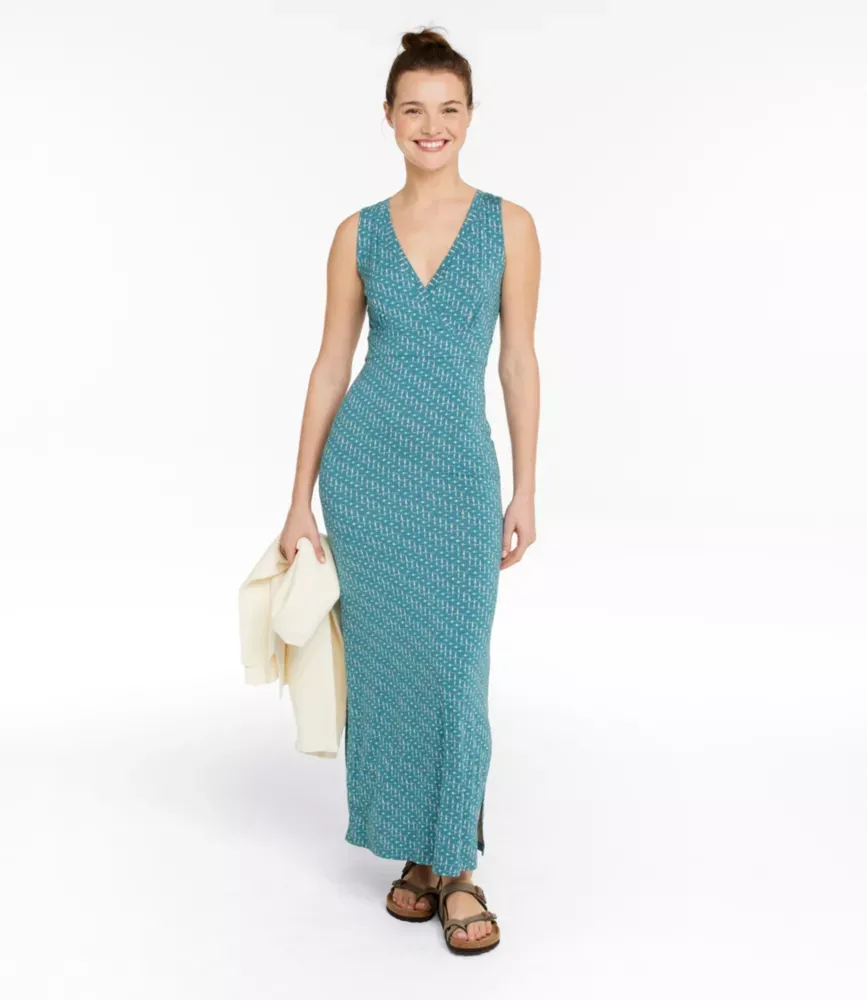 Damskjorts sommarmaxidress, mönstrad