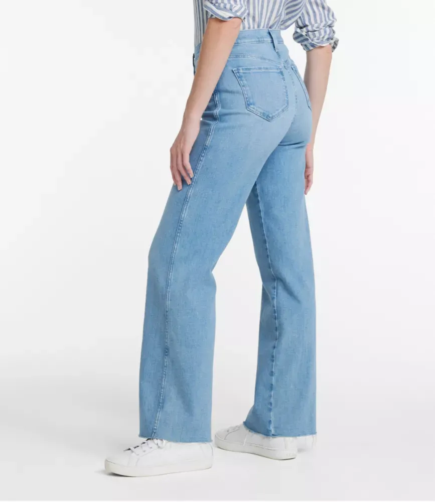 Damers L.L.Bean Everyday Stretch Jeans, hög midja, lös, bred ben