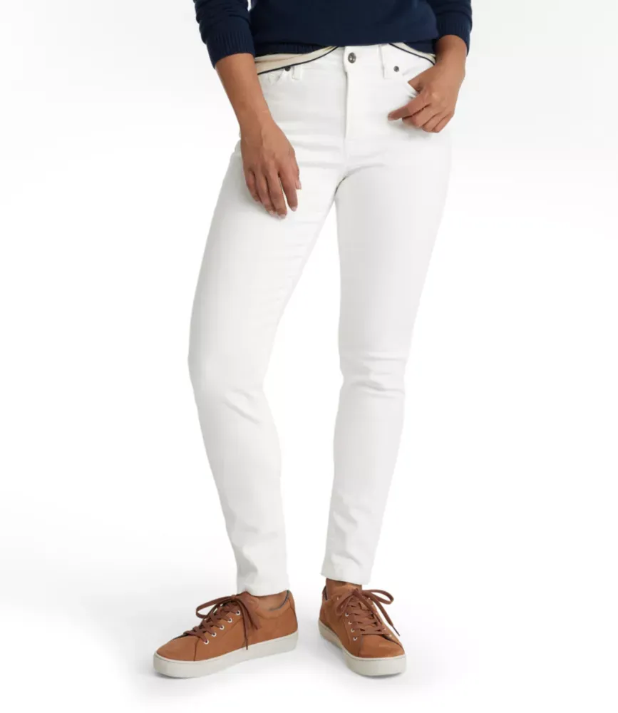 Damas True Shape-jeans, hög midja, smala ben i färger