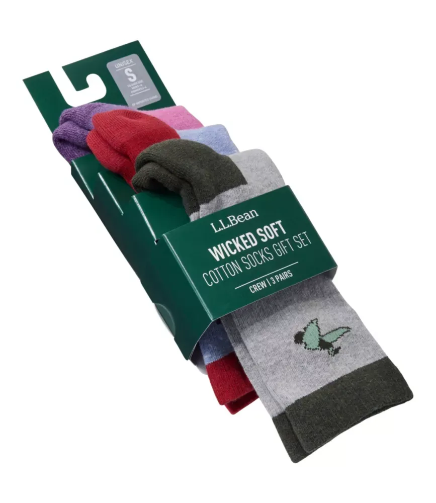 Vuxnas Wicked Soft bomullssockar djurpresent, 3-pack