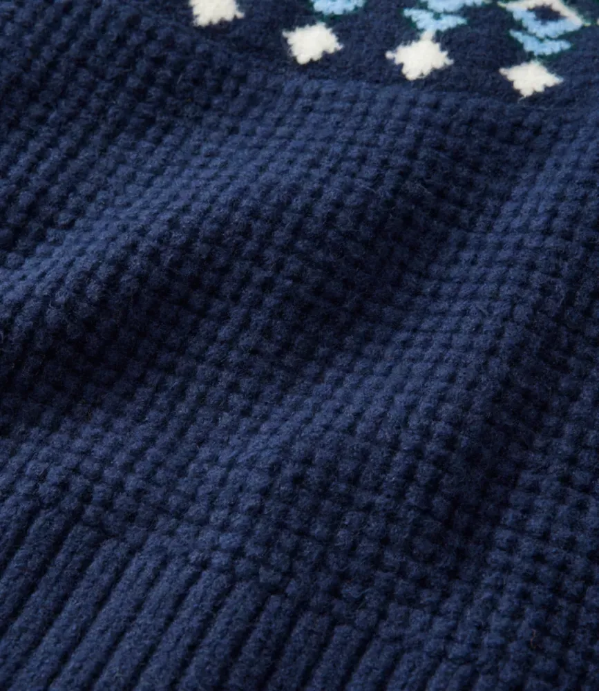 Damsk SuperSoft vaffeltröja, halsduken Fair Isle