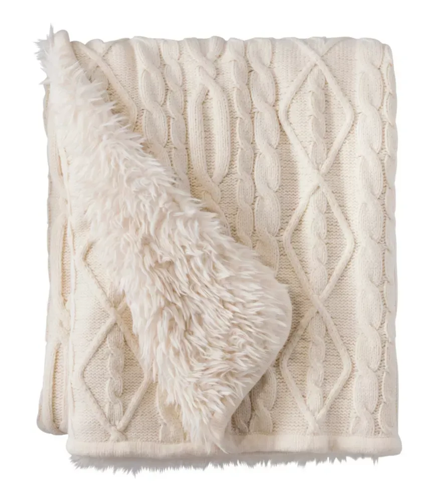1912 Heritage Knit Faux Fur Täcke, Kabel