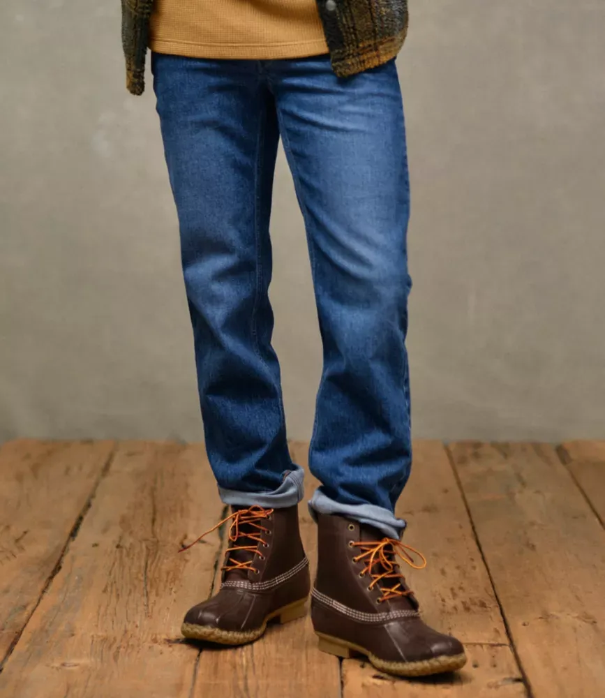 Herrars Signature Heritage-denim, slimmare passform, rät ben