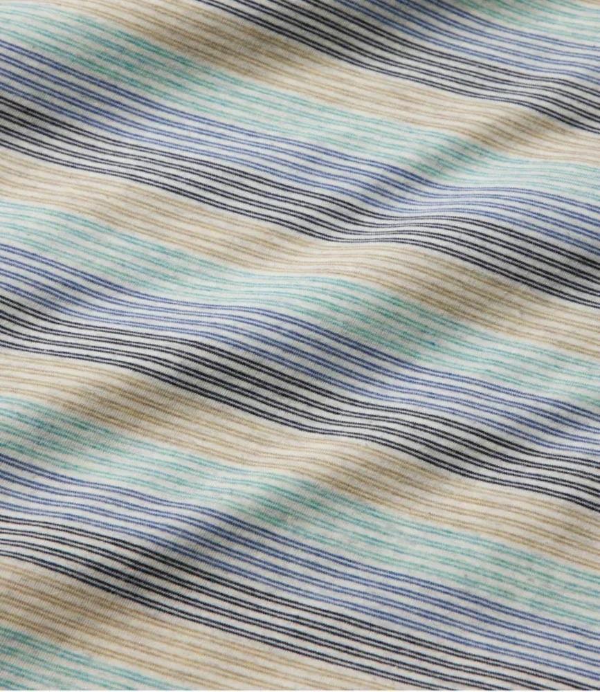 Herrarnas bekvämlighetsstretch Performance® Pima-polokoft, kortärmad, streck