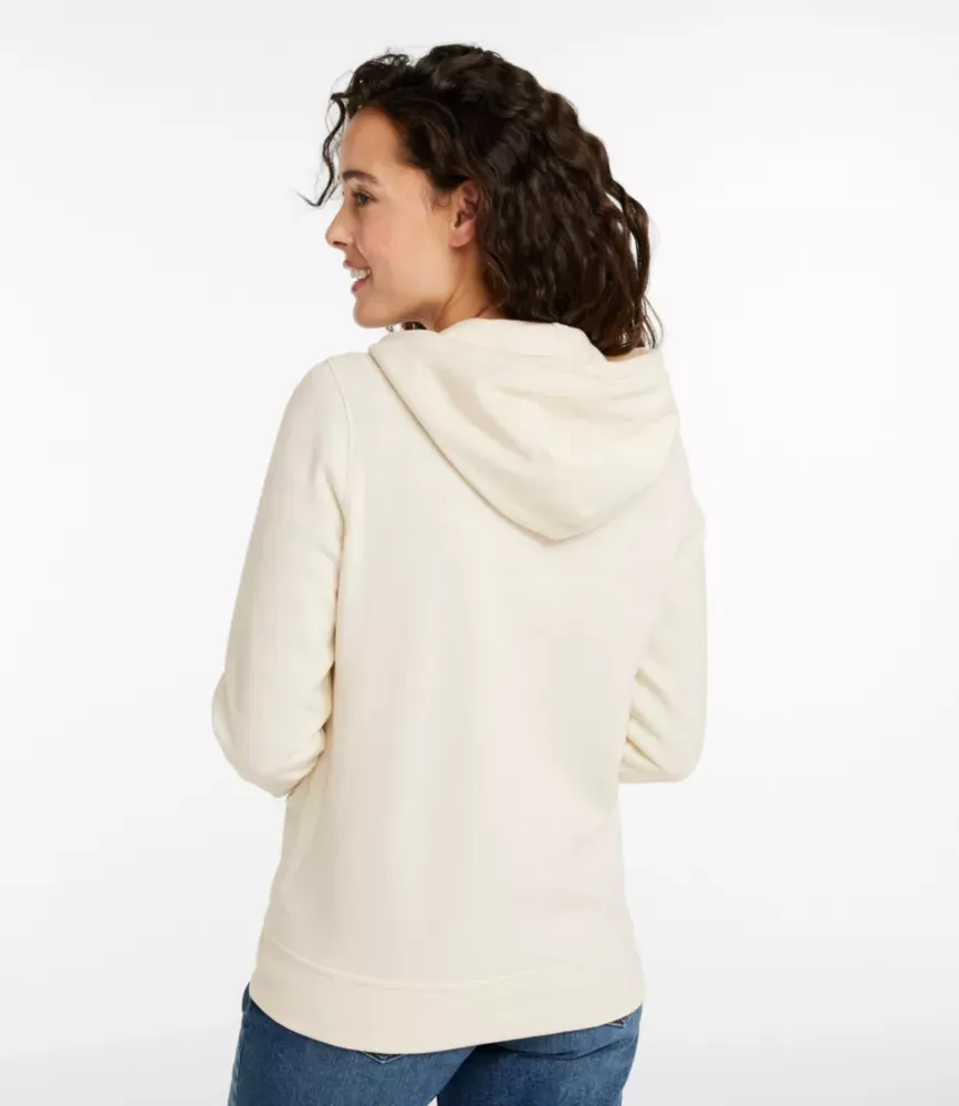 Damers L.L.Bean 1912-tröja, fullzippad huvudkappa med logotyp